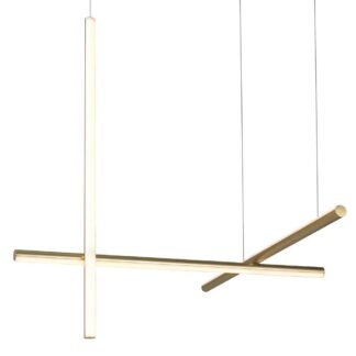 Lampa sufitowa Asta-3 w odcieniu szampańskiego złota z oświetleniem LED