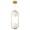 Złota lampa wisząca Costa Duo o średnicy 50 cm