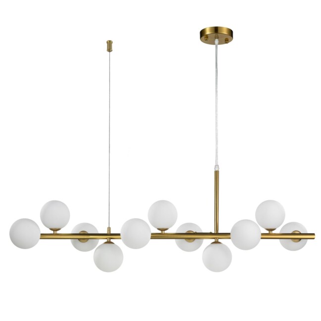 Złota wisząca lampa Mini Moon – idealna nad wyspę kuchenną