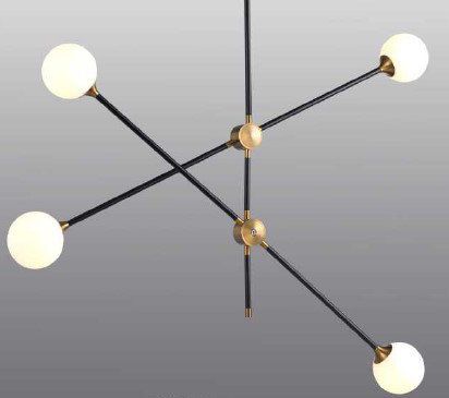 Nowoczesna lampa sufitowa Spillo z eleganckimi szklanymi kloszami idealna do zawieszenia nad stołem