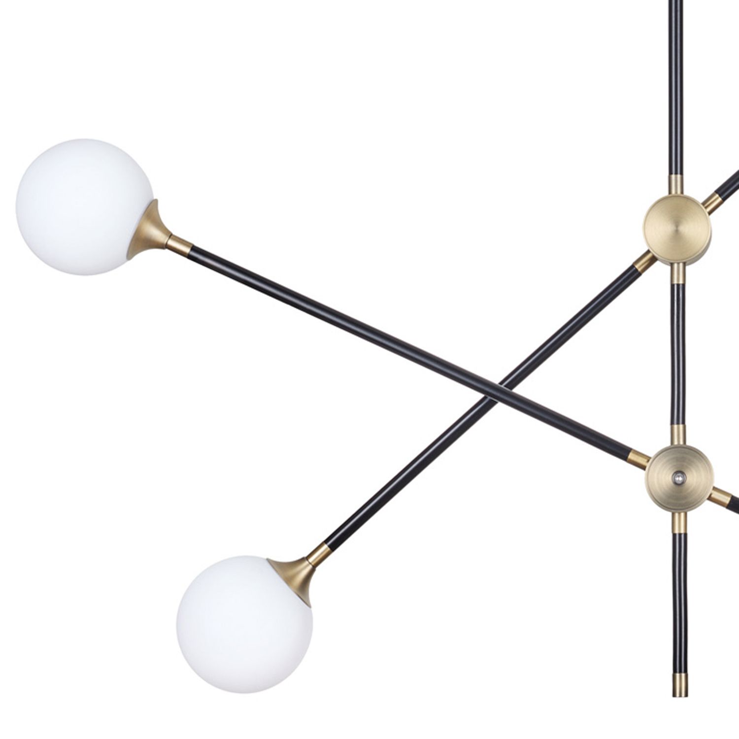 Nowoczesna lampa sufitowa Spillo z eleganckimi szklanymi kloszami idealna do zawieszenia nad stołem