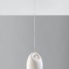 Biała wisząca lampa ceramiczna Bukano
