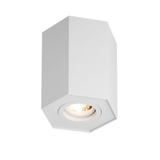 OUTLET: Biała sufitowa lampa Polygon od Zuma Line