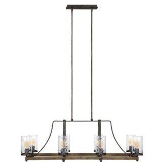 Podłużna wisząca lampa Angelo z ośmioma punktami świetlnymi