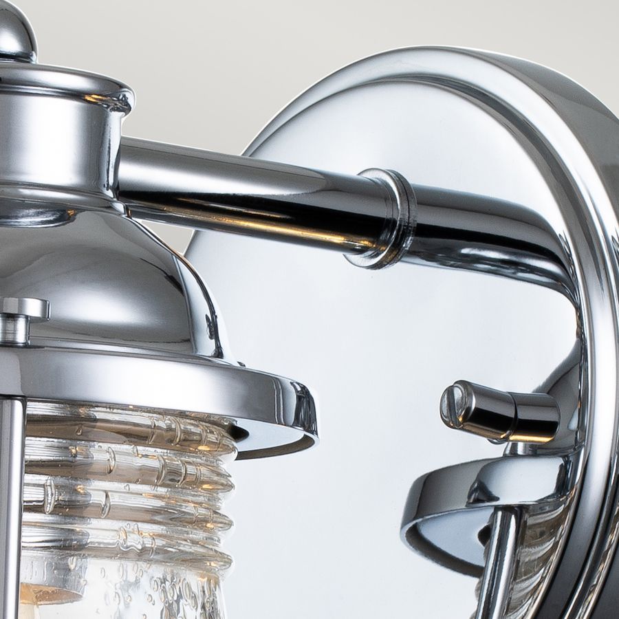 Kinkiet Ashlandbay z jednym punktem świetlnym w wykończeniu polerowany chrom