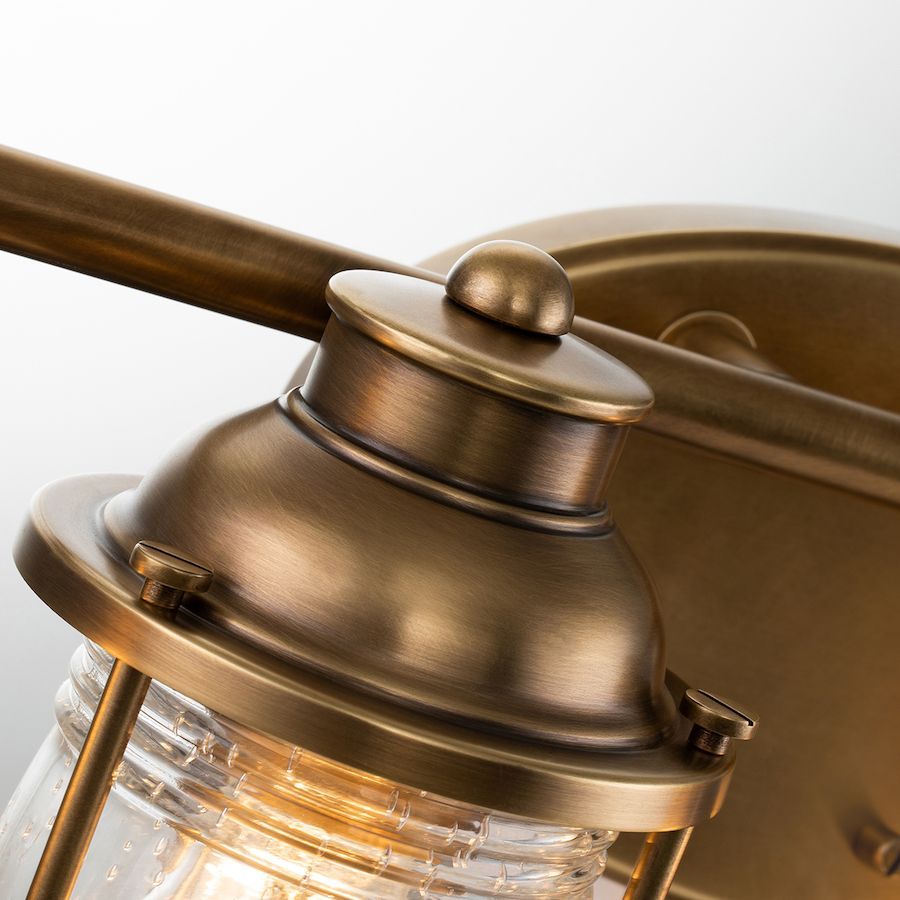 Kinkiet Ashlandbay z czterema punktami świetlnymi w odcieniu naturalnego mosiądzu