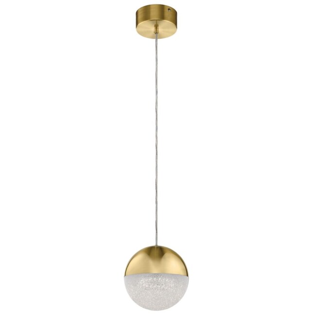 Niewielka wisząca lampa LED Moonlit w odcieniu szampańskiego złota