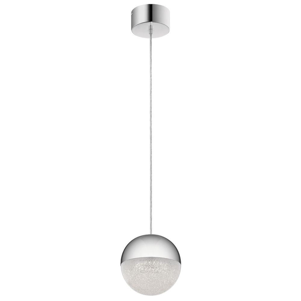 Mała wisząca lampa LED Moonlit w polerowanym chromie
