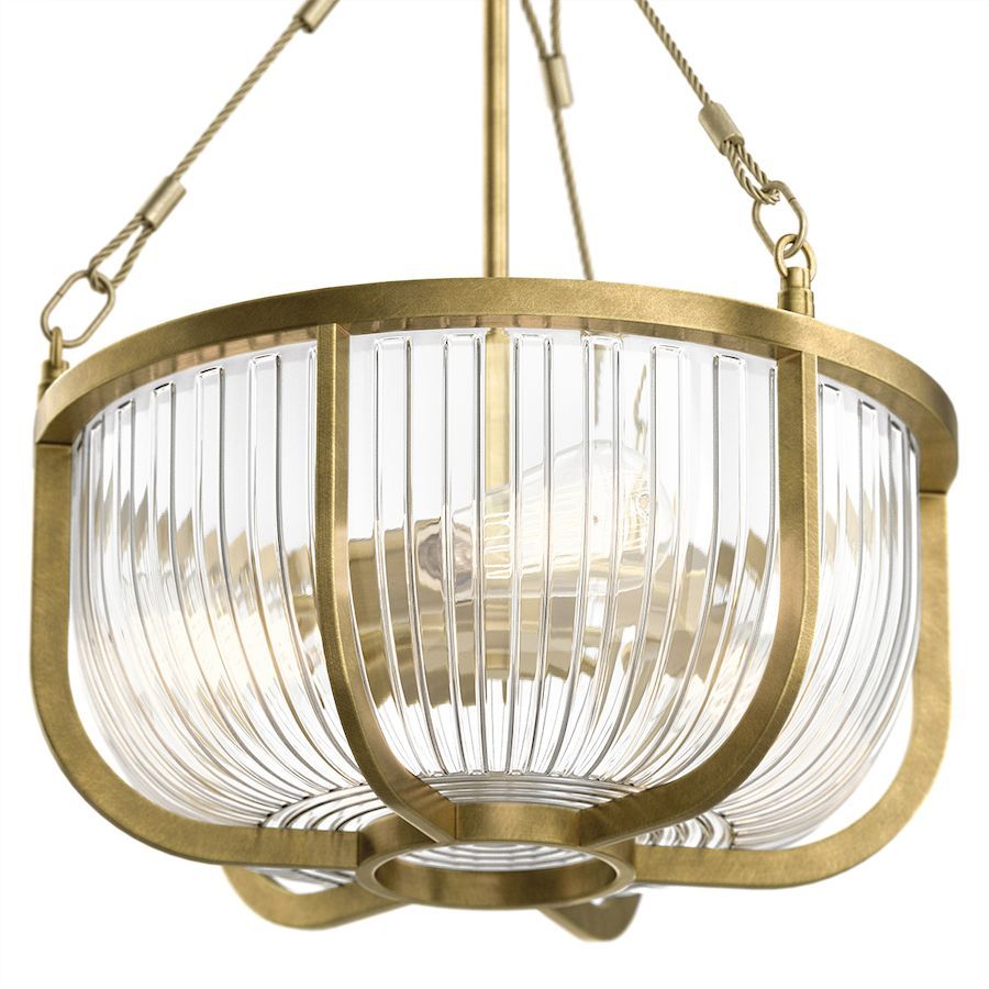 Lampa sufitowa Roux w odcieniu naturalnego mosiądzu