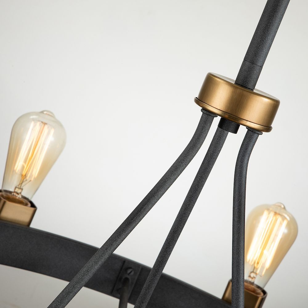 Wisząca lampa Silas z ośmioma punktami świetlnymi