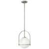 Wisząca lampa Somerset w kolorze szczotkowanego niklu