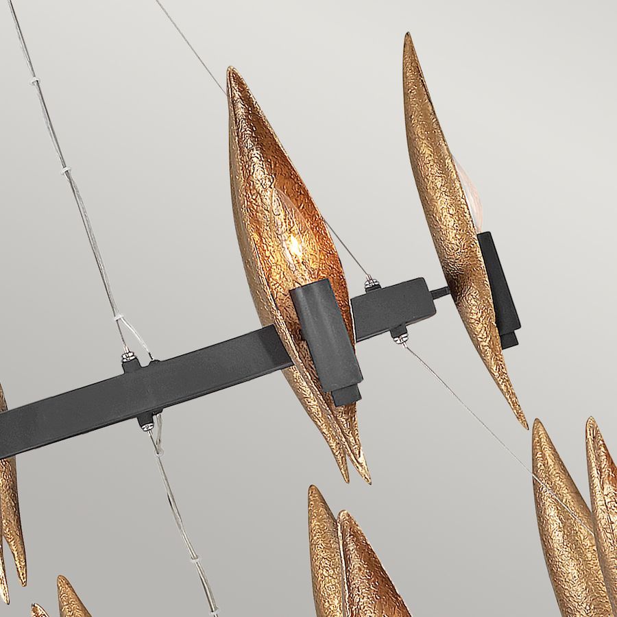 Żyrandol Willow z osiemnastoma punktami świetlnymi