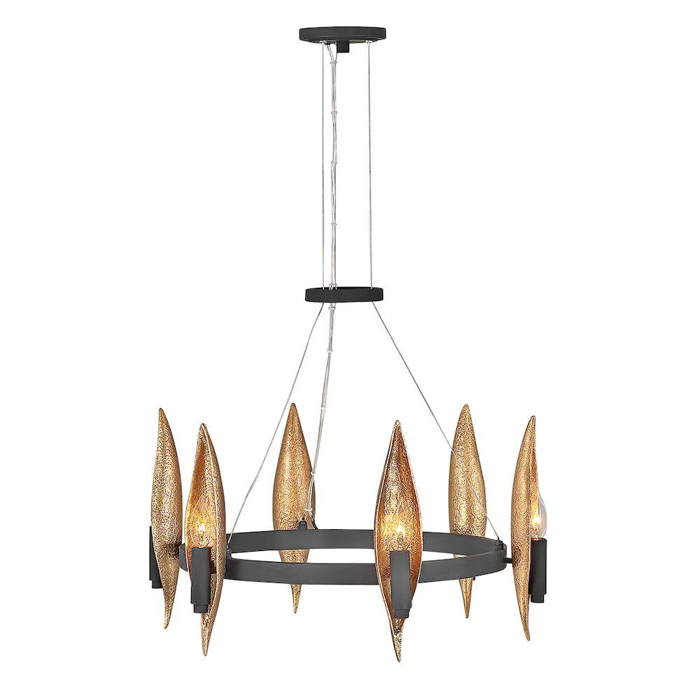 Żyrandol Willow z sześcioma punktami świetlnymi