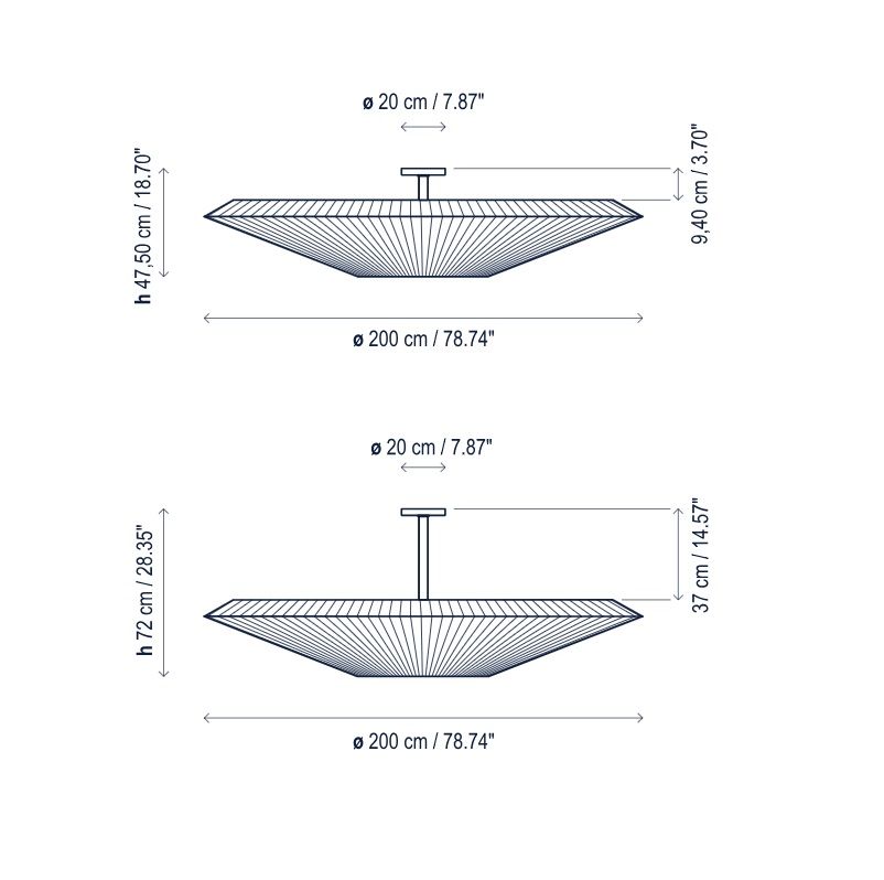 Kremowa, duża lampa sufitowa Siam 200