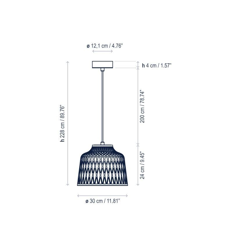 Wisząca lampa Soft S/30 Outdoor o klasie szczelności IP44
