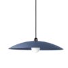 Niebieska wisząca lampa Sputnik z dużym kloszem i klasą ochrony IP20