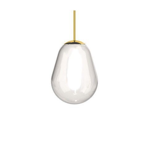 Szklany klosz Cameleon Pear S z eleganckimi złotymi akcentami