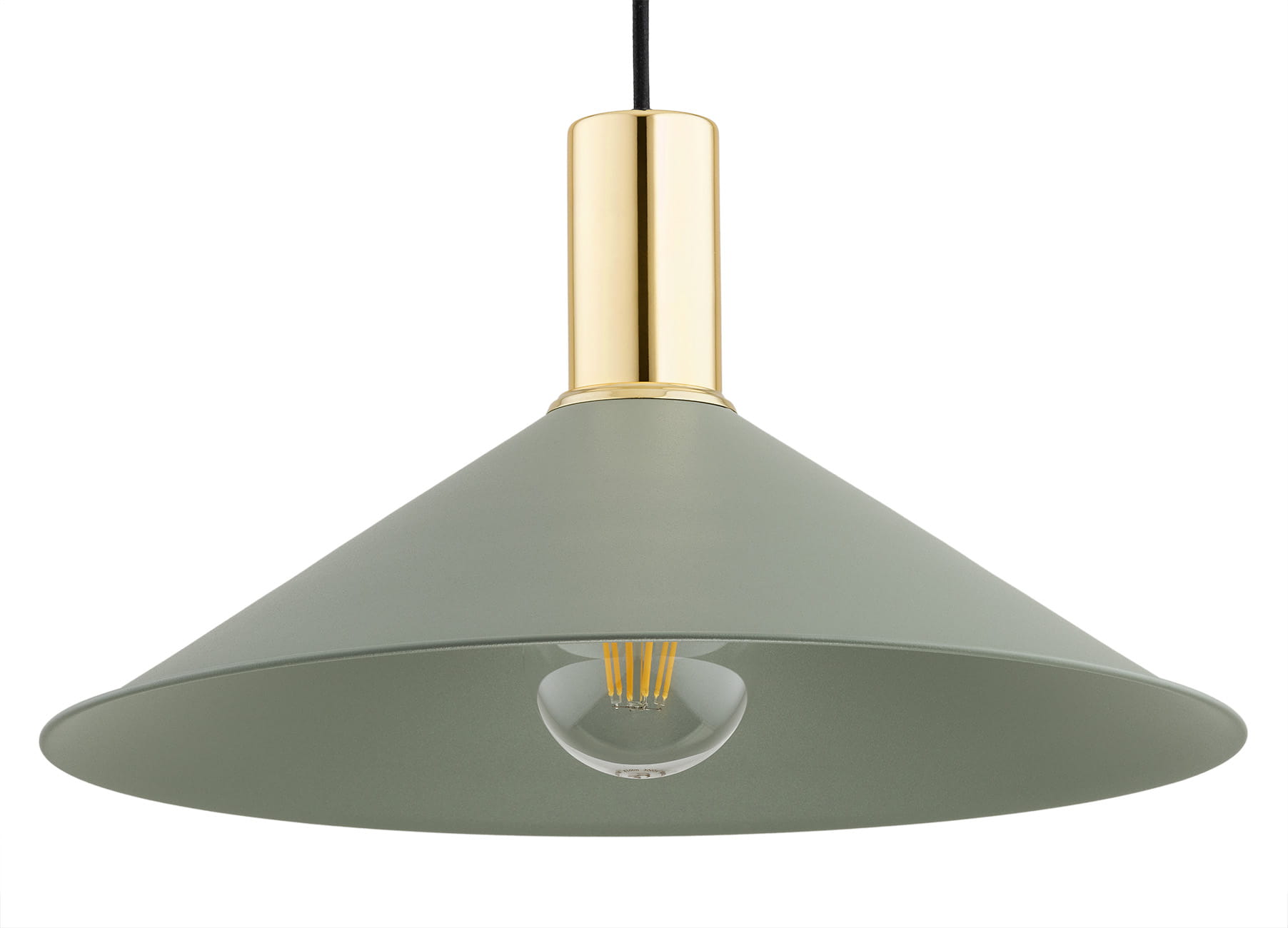 Wisząca lampa Minori w kolorze szałwiowym