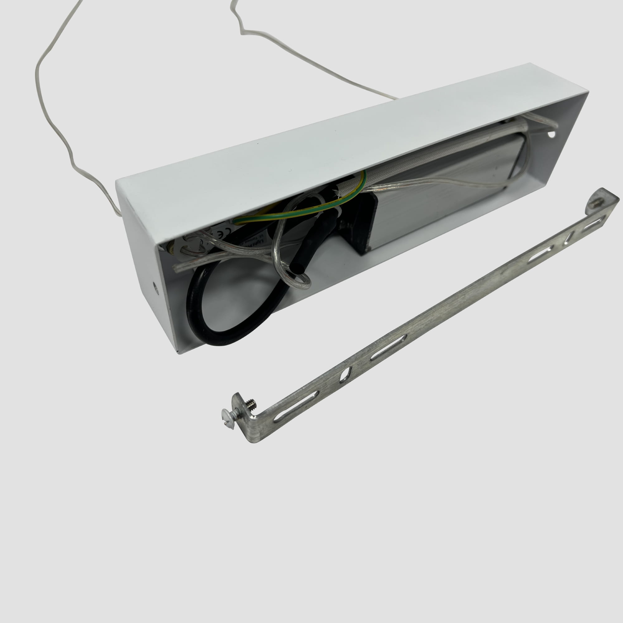 Biała, duża lampa wisząca Mirror LED