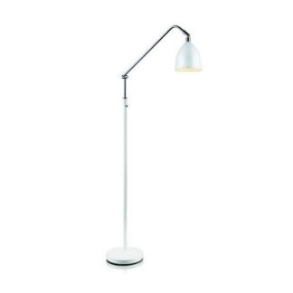 Regulowana lampa podłogowa Fredrikshamn w białym kolorze