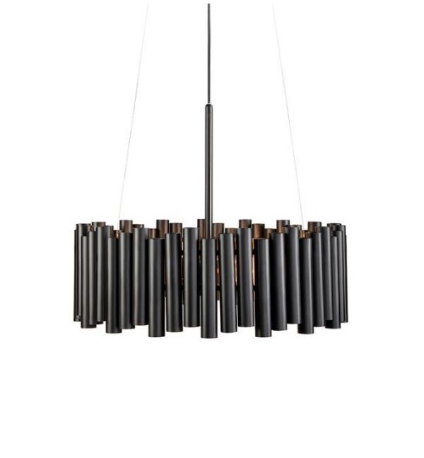 Czarna, nowoczesna lampa wisząca Level