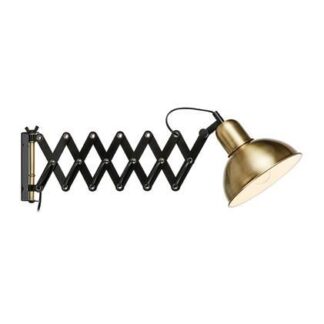 Nowoczesny kinkiet Riggs ze złotym kloszem