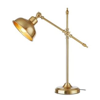 Elegancka biurkowa lampa Grimstad w odcieniu ciemnego złota