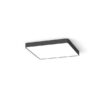 Duży szary plafon Soft LED o wymiarach 63x63 cm