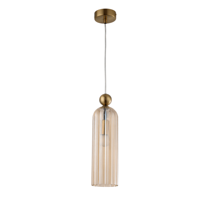 Wisząca lampa Piega 1 w kolorze bursztynowym