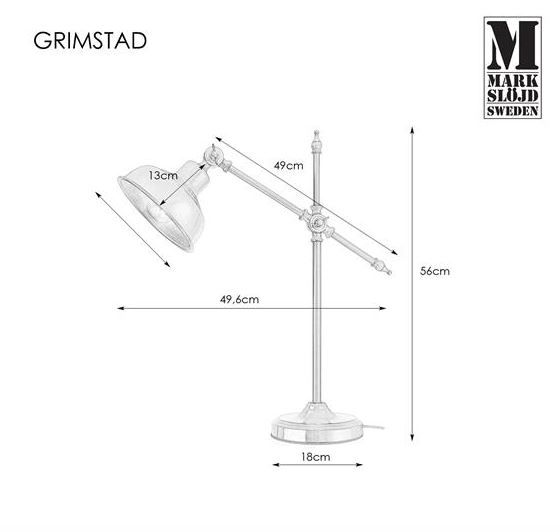 Elegancka biurkowa lampa Grimstad w odcieniu ciemnego złota