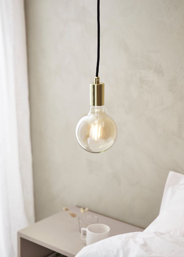 Złota wisząca lampa Sky z zawieszeniem na wtyczkę