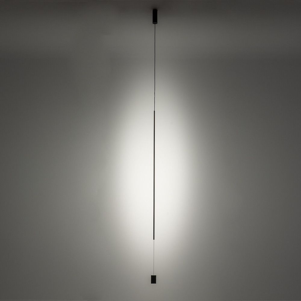 Nowoczesna czarna lampa wisząca Vertic o barwie światła 3000K