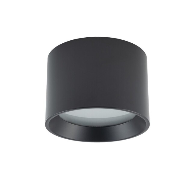 Czarna oprawa sufitowa Maun – lampa spot o klasie szczelności IP54