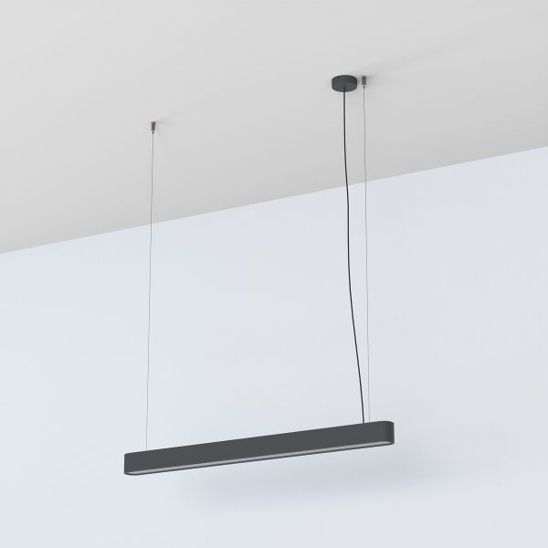 Wisząca lampa Soft LED w kolorze grafitowym o wymiarach 95x6 cm