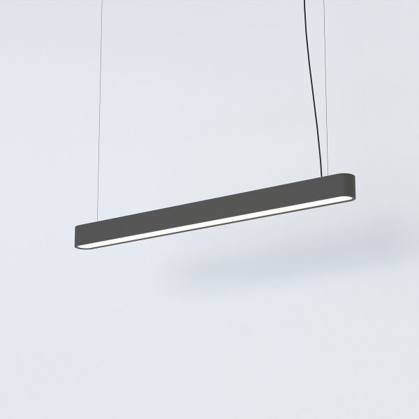 Wisząca lampa Soft LED w kolorze grafitowym o wymiarach 95x6 cm