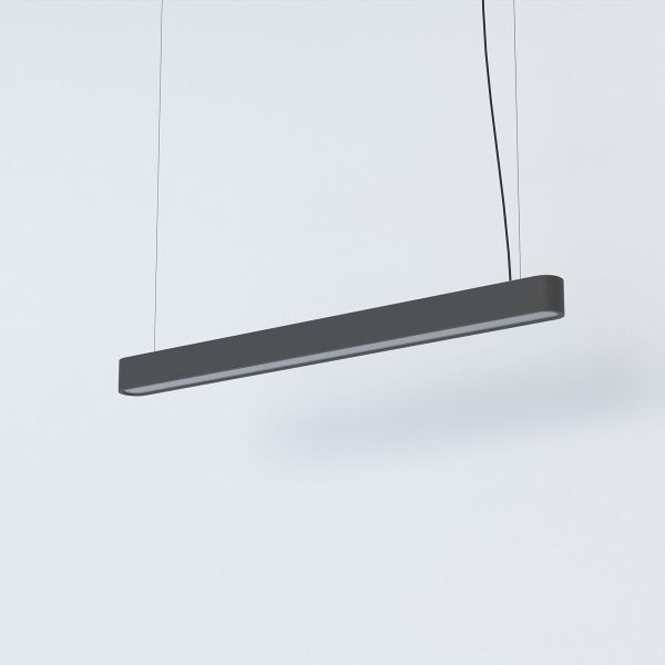 Wisząca lampa Soft LED w kolorze grafitowym o wymiarach 95x6 cm