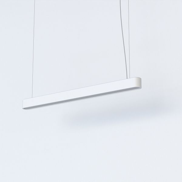 Biała lampa wisząca Soft LED o wymiarach 95x6 cm