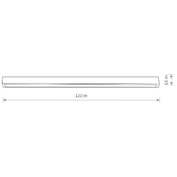 Nowoczesna lampa sufitowa Straight Led L w kolorze białym o długości 122 cm