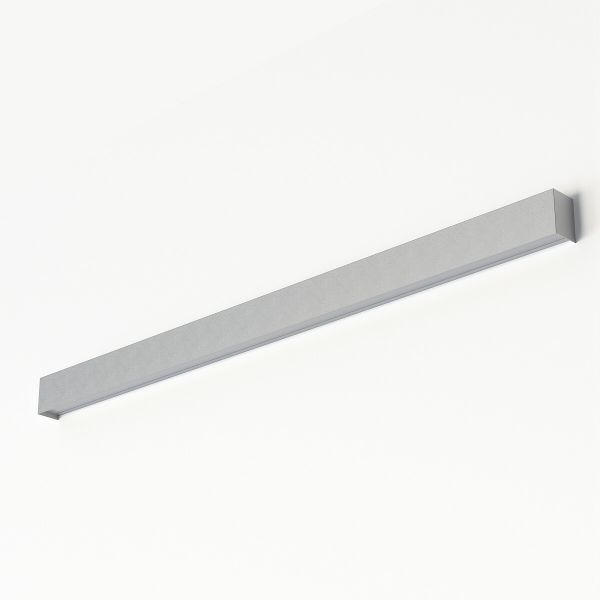 Srebrny kinkiet Straight LED L o długości 122 cm w nowoczesnym stylu