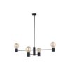Nowoczesna wisząca lampa Radius IV w kolorze czarnym