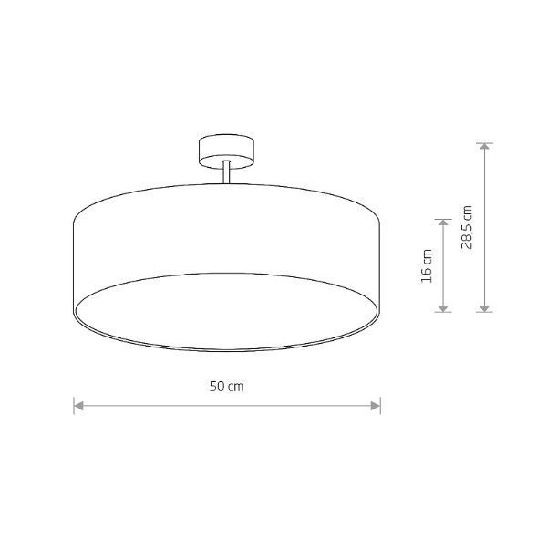 Biała sufitowa lampa Violet z abażurem