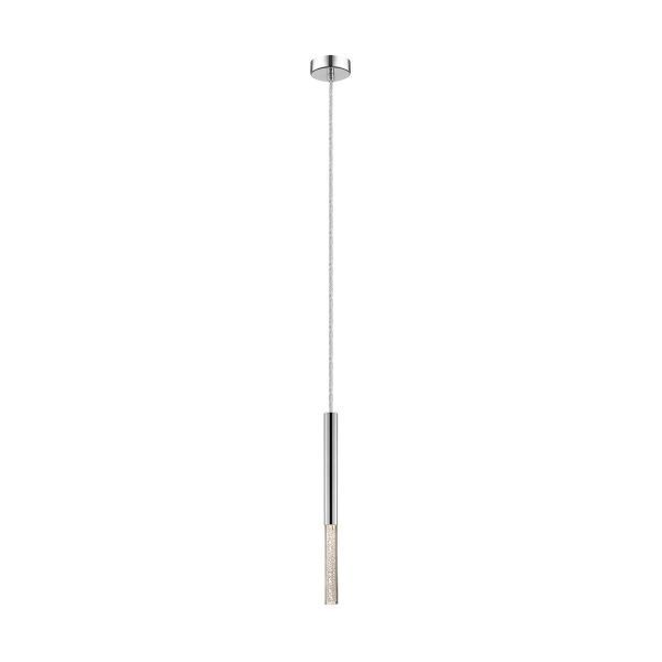 Srebrna wisząca lampa LED One z efektem bąbelków