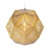 Złota wisząca lampa Futuri Star z geometrycznym kloszem