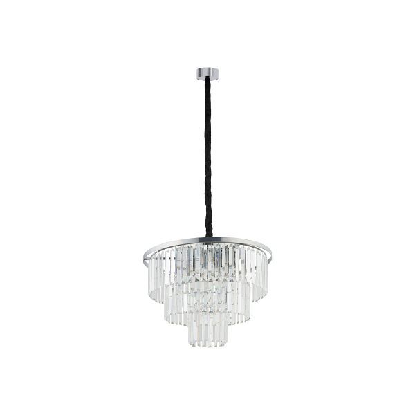 Stylowa lampa wisząca Cirstal M z srebrnymi akcentami