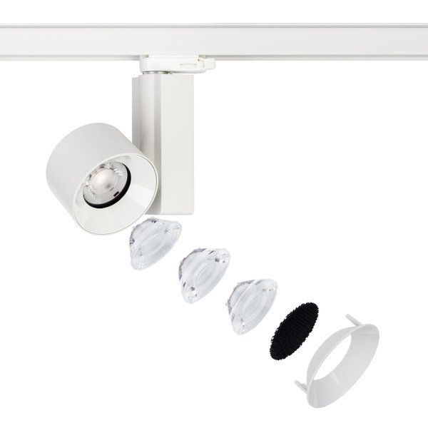 Biała lampa sufitowa Nea do systemu szynowego CTLS, 3000K