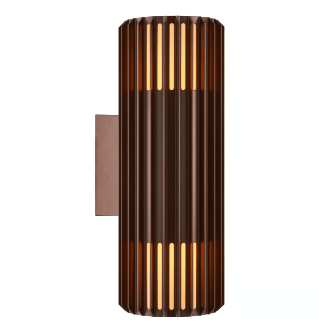 Dwupunktowy kinkiet Aludra w brązowym kolorze od Nordlux