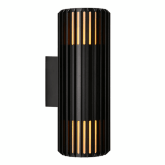 Czarny kinkiet Aludra od Nordlux, świecący w górę i w dół, na dwie żarówki