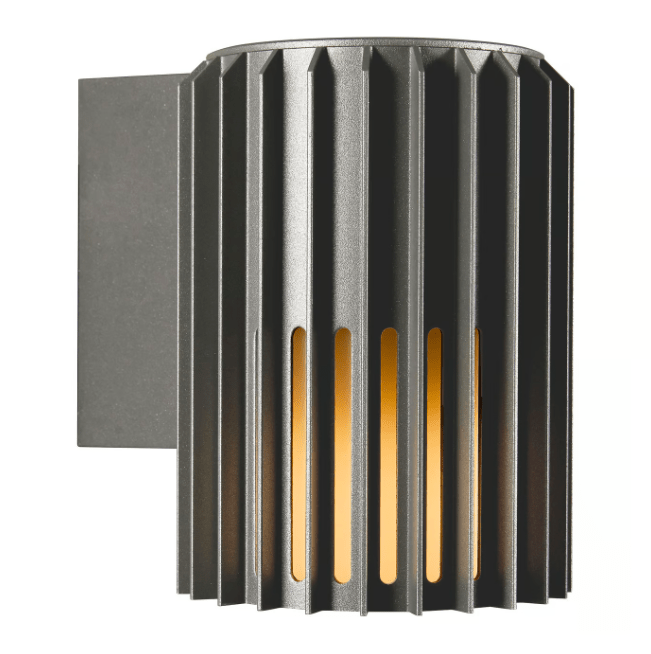 Nowoczesny antracytowy kinkiet Aludra od Nordlux o klasie szczelności IP54