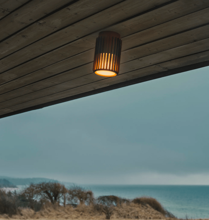 Brązowa lampa sufitowa Aludra od Nordlux o klasie szczelności IP54