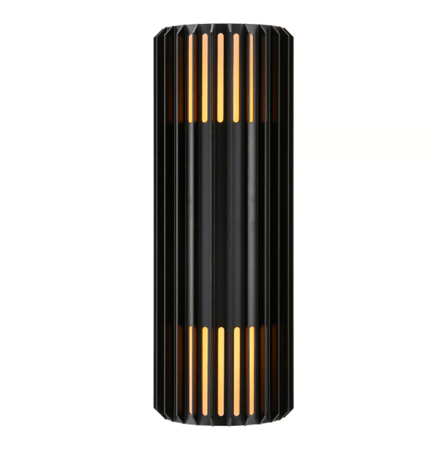 Czarny kinkiet Aludra od Nordlux, świecący w górę i w dół, na dwie żarówki